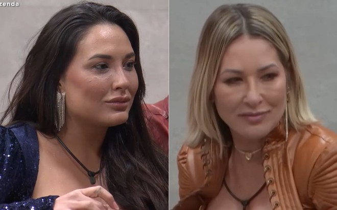Montagem com Suzi Sassaki e Claudia Castanheira, a Baronesa, em A Fazenda 14