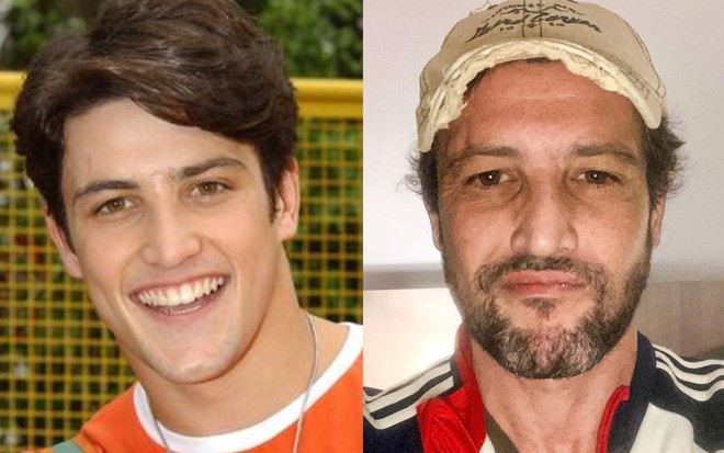 Alexandre Slaviero como Kiko em Malhação (à esquerda); e atualmente (à direita)
