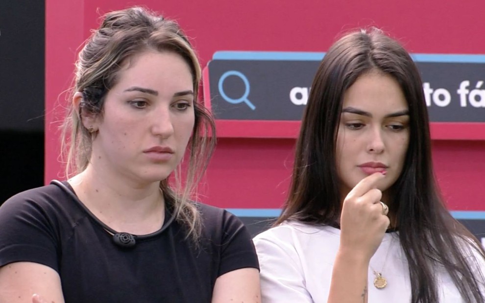 Foto de Amanda e Larissa na Prova do Anjo do BBB 23