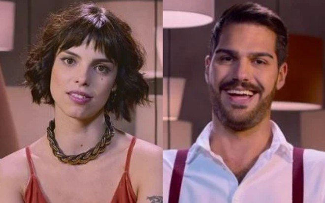 Ana Prado Muack e Shayan Haghbin na cabine de Casamento às Cegas