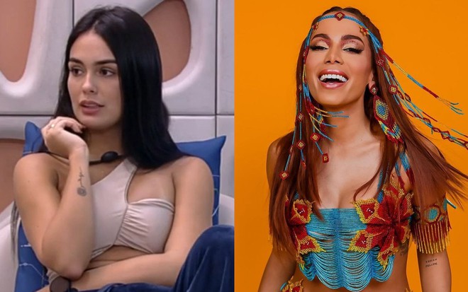 Larissa Santos, à esquerda, e Anitta, à direita