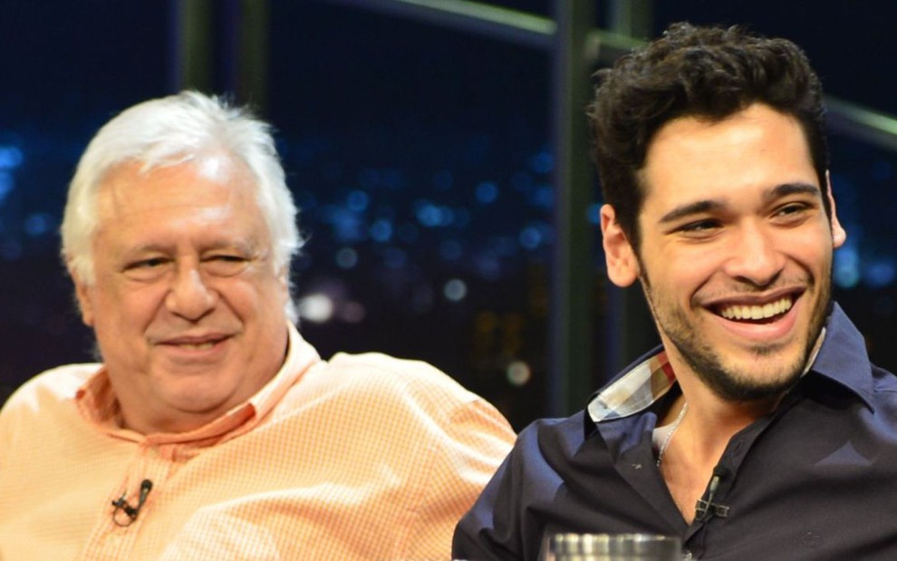 Antonio Fagundes e Bruno Fagundes no Programa do Jô