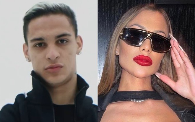 Antony, à esquerda, e Gabriela Cavallin, à direita