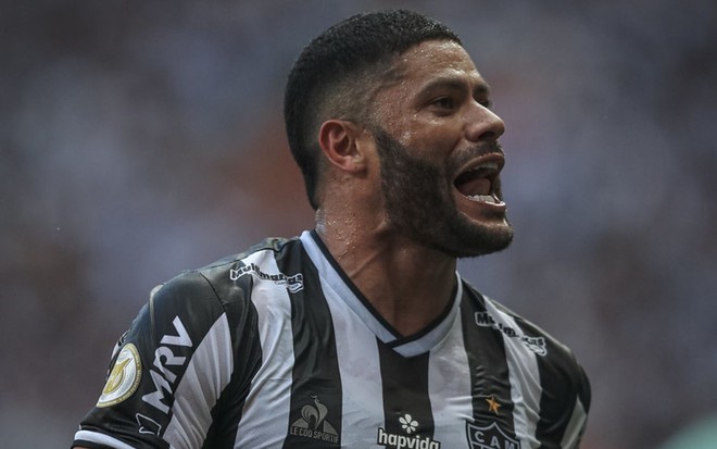 Atacante Hulk comemora gol no Campeonato Brasileiro no Mineirão pelo Atlético Mineiro