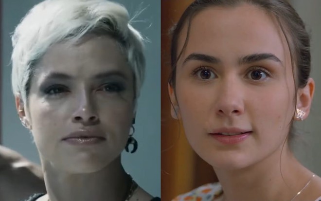 Montagem com Agatha Moreira em Verdades Secretas 2 e Julia Urbini em Vencer o Desamor