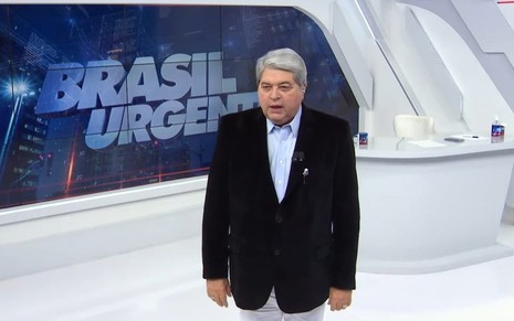 O apresentador José Luiz Datena no Brasil Urgente