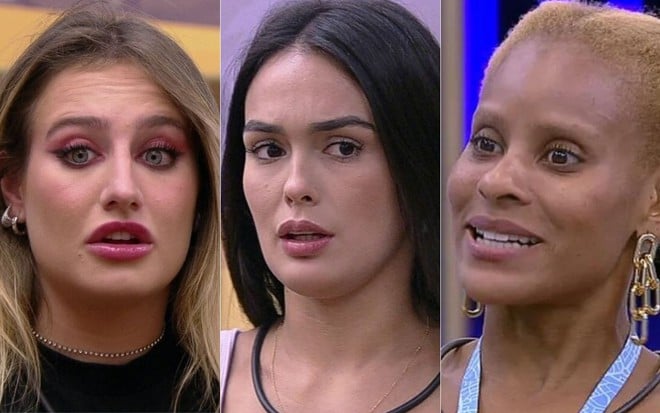 Montagem de fotos com Bruna Griphao, Larissa Santos e Aline Wirley, que estão na votação da enquete do BBB 23