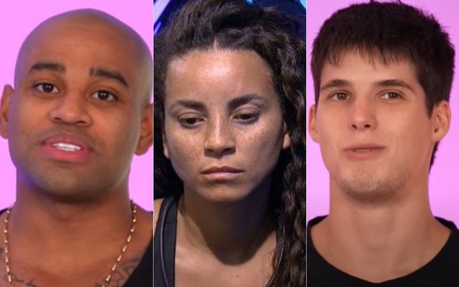 Montagem de fotos com Cezar Black, Cristian Vanelli e Gabriel Tavares: ameaçados na votação do BBB 23
