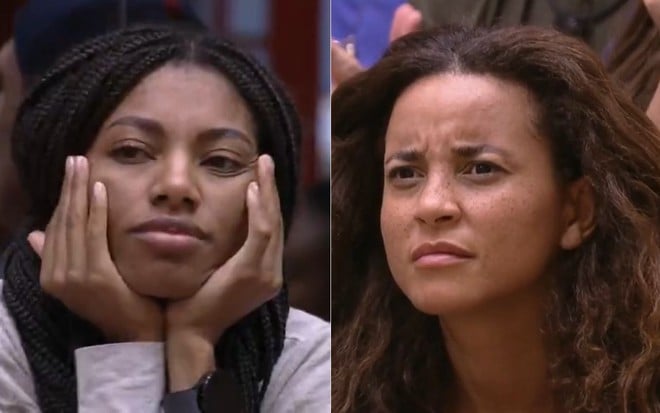 Montagem de fotos com Tina Calamba e Domitila Barros no BBB 23