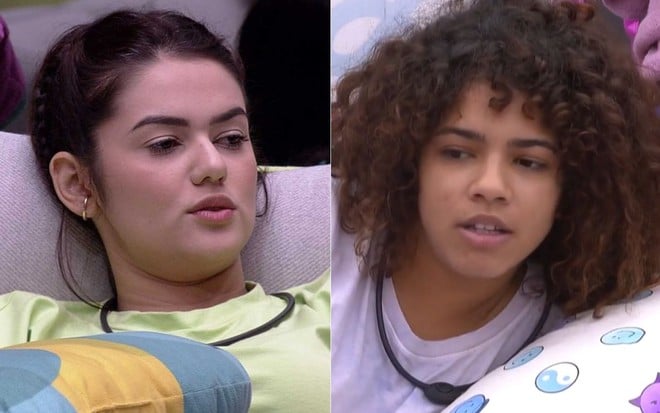 Montagem com Eslovênia Marques e Maria no BBB 22