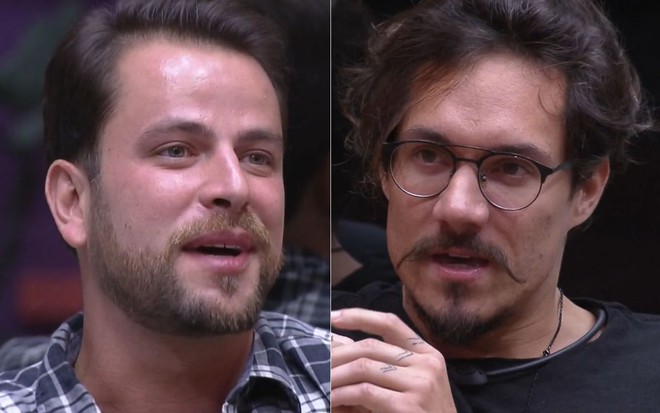 Montagem com imagens de Gustavo Marsengo (à esq.) e Eliezer Netto no BBB 22