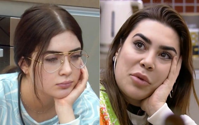 Montagem com Jade Picon e Naiara Azevedo no BBB 22