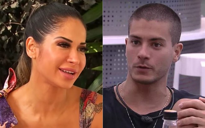Montagem com Maíra Cardi e Arthur Aguiar