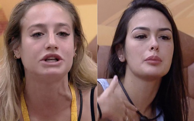 Montagem com imagens de Bruna Griphao (à esq.) e Larissa Santos no BBB 23