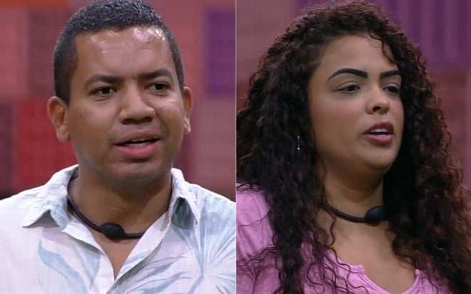 Montagem com imagens de Bruno Nogueira (à esq.) e Paula Freitas no BBB 23