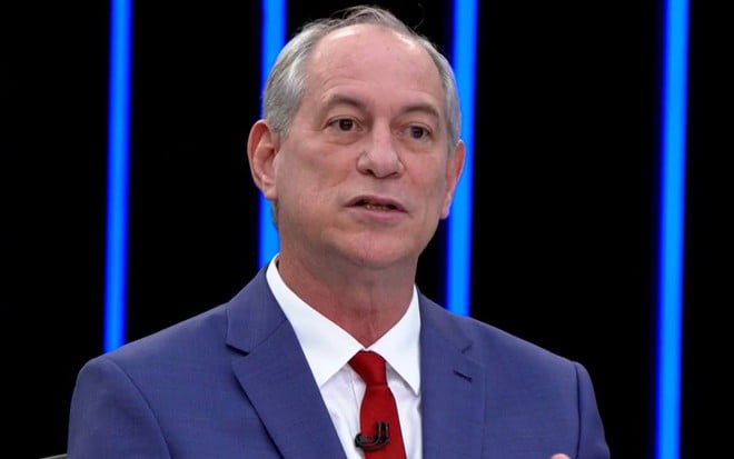 Ciro Gomes durante sabatina ao Jornal Nacional