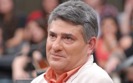 Cleber Machado em participação no Altas Horas, da Globo, em 2012