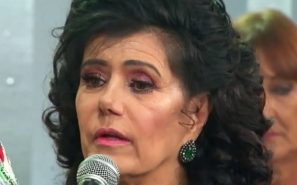 Cleusa Maria no Domingo Show, na Record, em 2018