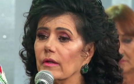 Cleusa Maria no Domingo Show, na Record, em 2018