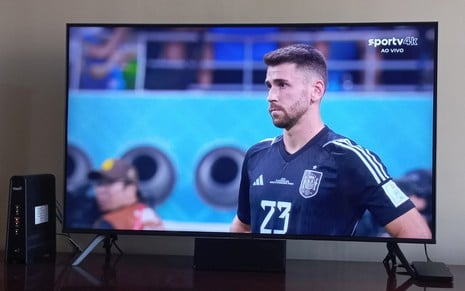 Simón, goleiro da Espanha, em transmissão em 4K pelo SporTV