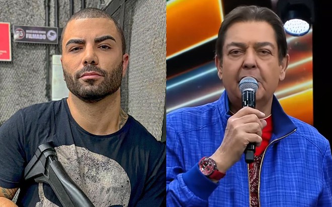 Daniel Rox, à esquerda, e Faustão, à direita