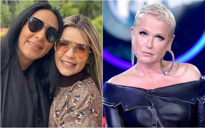 Montagem de fotos de Deolane, Dayanne e Xuxa