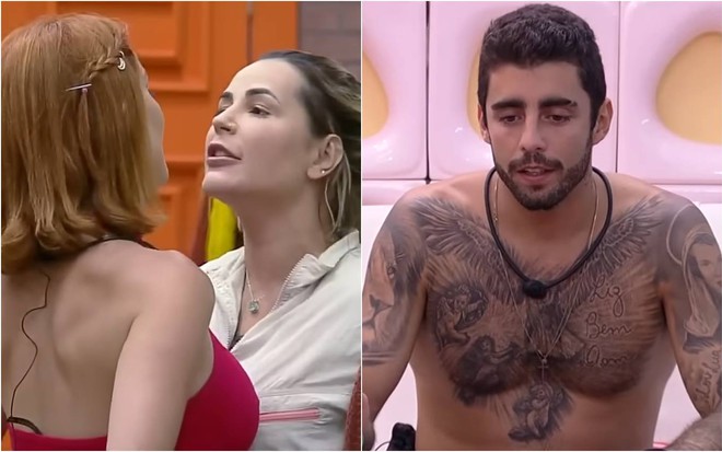 Montagem de fotos de Deborah Albuquerque e Deolane Bezerra e Pedro Scooby
