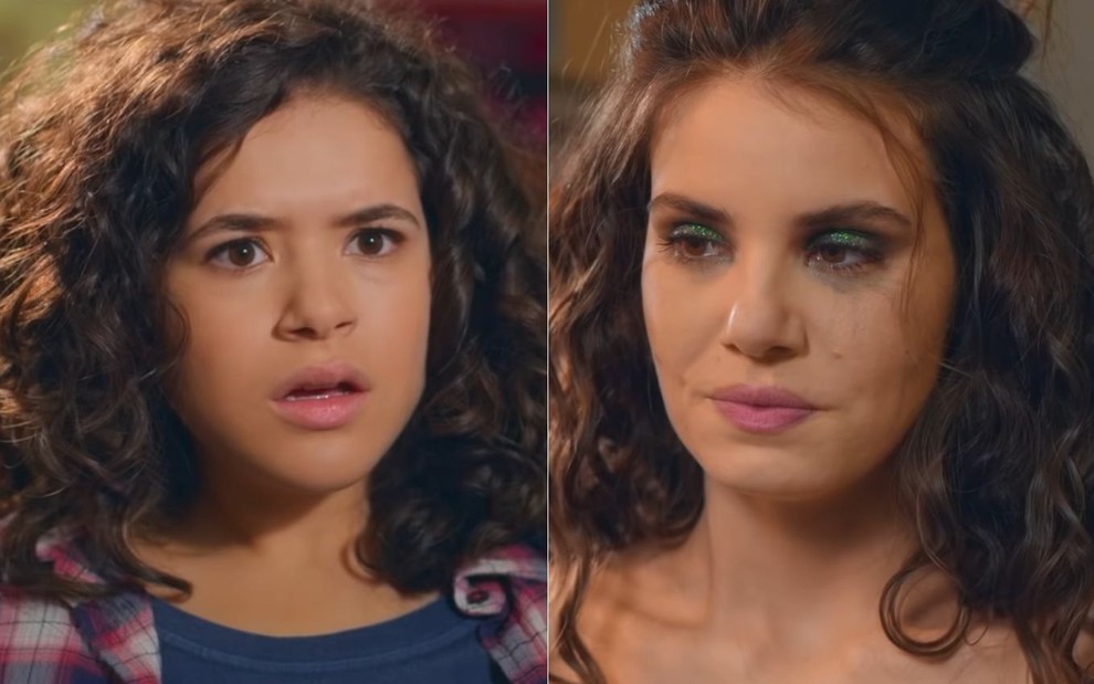 Montagem com Maisa Silva (à esquerda) e Camila Queiroz (à direita) na série De Volta aos 15, da Netflix