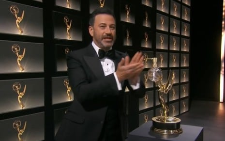 Jimmy Kimmel durante a apresentação do Emmy 2020