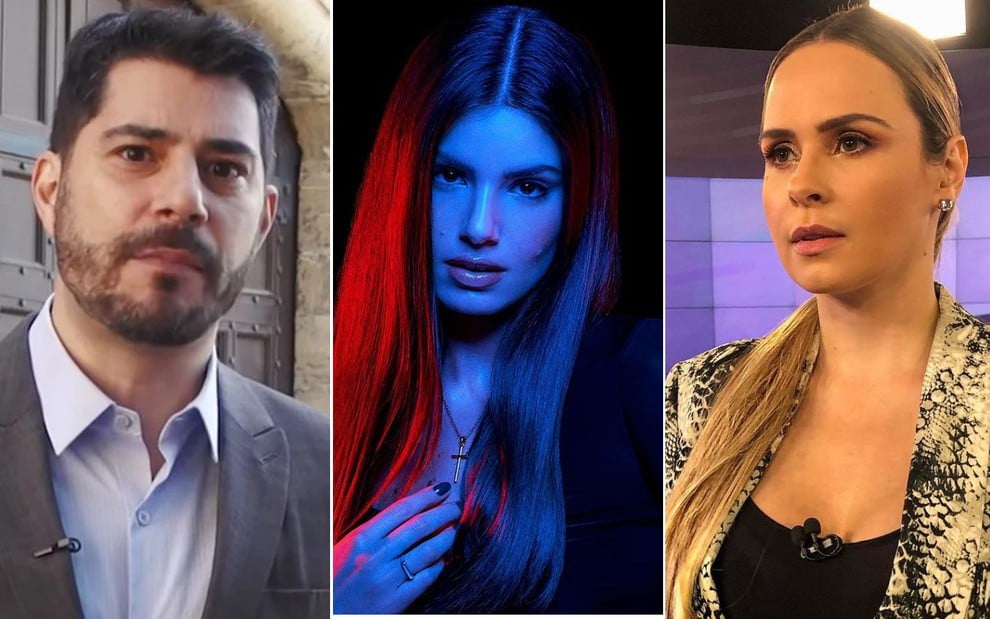 Montagem de Evaristo Costa, Camila Queiroz e Ana Paula Renault