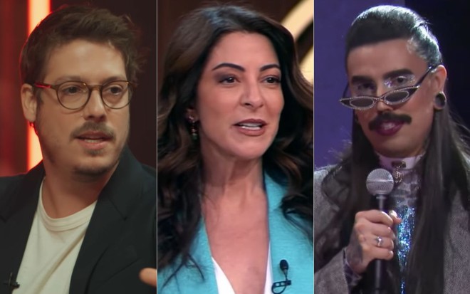 Montagem com Fábio Porchat, Ana Paula Padrão e Eduardo Camargo