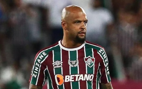 Felipe Melo com a camisa do Fluminense no Brasileirão