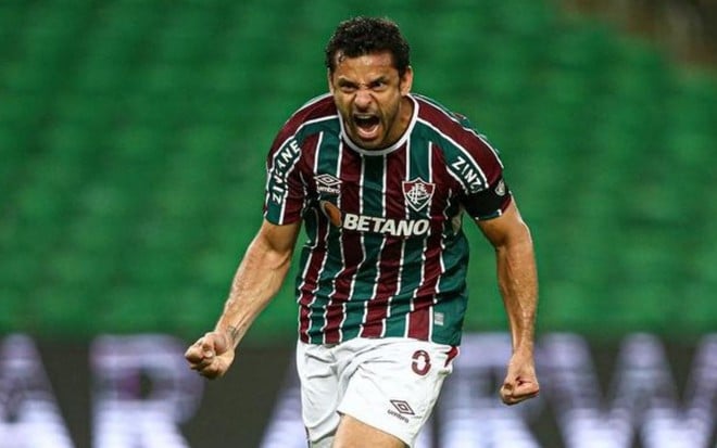 Imagem de Fred durante jogo do Fluminense