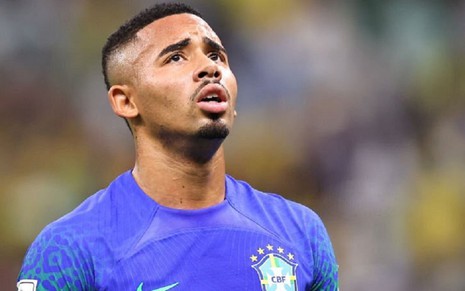 Gabriel Jesus lamenta gol no Brasil