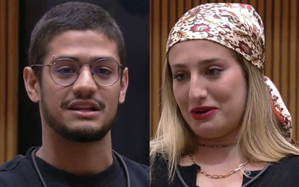 Na montagem: Gabriel Santana (à esquerda) e Bruna Griphao (à direita)