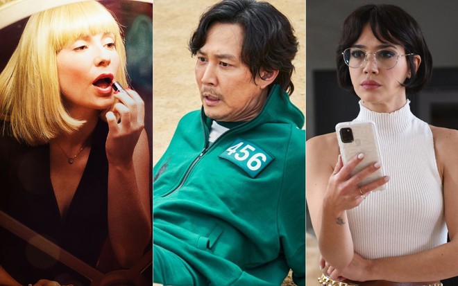 Montagem com fotos de Gabriela Barros (Vanda), Lee Jung-jae (Round 6) e Celeste Cid (Planners)