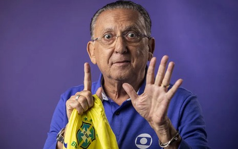 Galvão Bueno em foto divulgada pela Globo