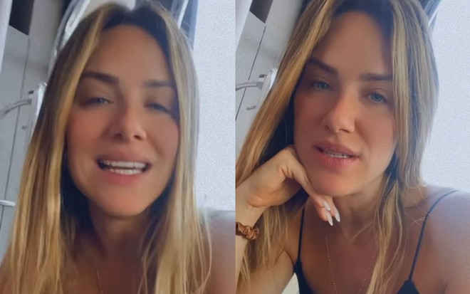 Montagem com Giovanna Ewbank nos Stories do Instagram