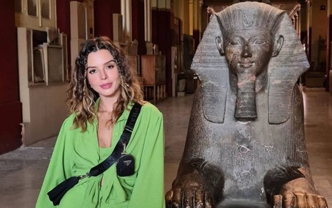 Giovanna Lancellotti no Museu do Cairo, no Egito, em 31 de agosto de 2021
