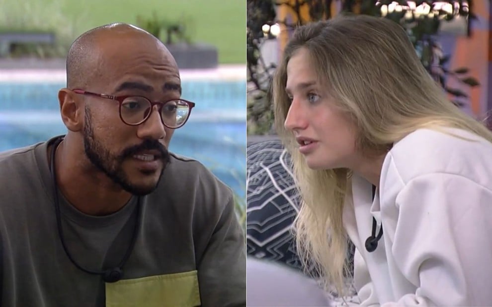 Montagem de Ricardo Camargo e Bruna Griphao no BBB 23