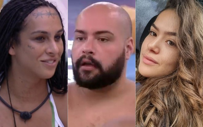 Montagem de fotos com Linn da Quebrada, Tiago Abravanel e Maisa Silva