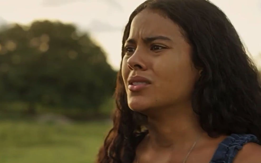 Muda (Bella Campos chora em cena de Pantanal, novela das nove da Globo