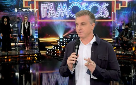 Luciano Huck no palco do Show dos Famosos, da Globo