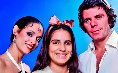 Sônia Braga, Gloria Pires e Reginaldo Faria em Dancin' Days, trama exibida pela Globo em 1978