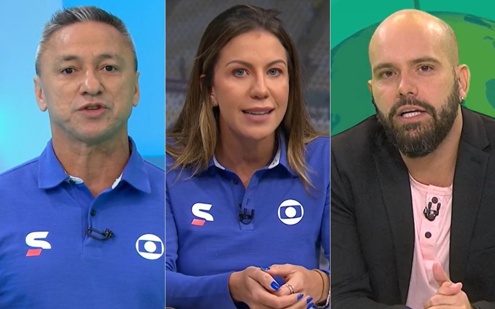 Bárbara Coelho, Paulo Nunes e Lucas Gutierrez na Globo