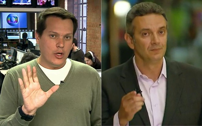 Fernando Saraiva exibe a palma de sua mão na Redação da Globo em Londres