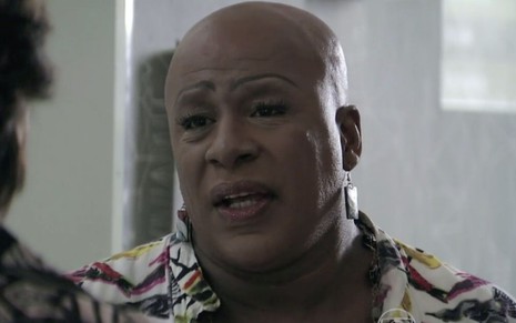 O ator Ailton Graça caracterizado como a personagem Xana na novela das nove da Globo Império