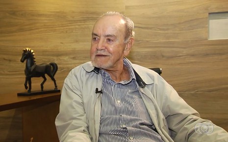 Imagem de José Hamilton Ribeiro em entrevista ao Jornal do Campo, da Globo Goiás