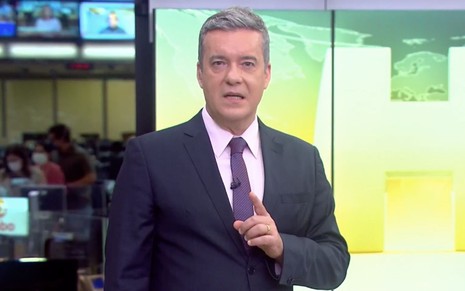 O jornalista e apresentador Roberto Kovalick no Jornal Hoje de quarta-feira (29) na Globo