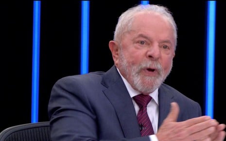 Foto de Lula em entrevista à Globo